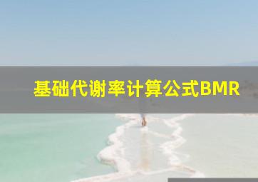 基础代谢率计算公式BMR