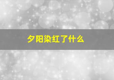 夕阳染红了什么