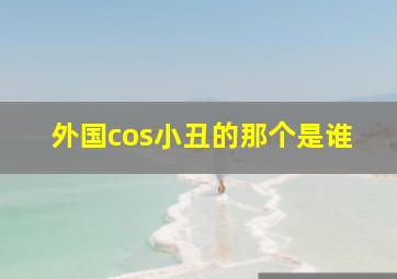 外国cos小丑的那个是谁