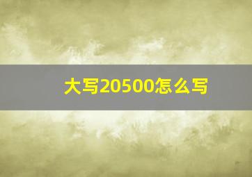 大写20500怎么写