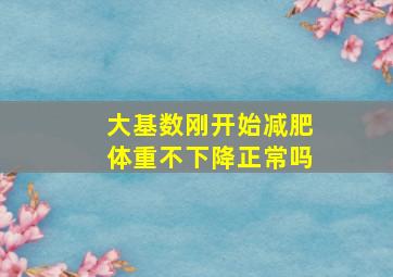 大基数刚开始减肥体重不下降正常吗