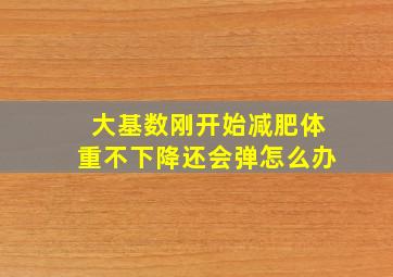 大基数刚开始减肥体重不下降还会弹怎么办