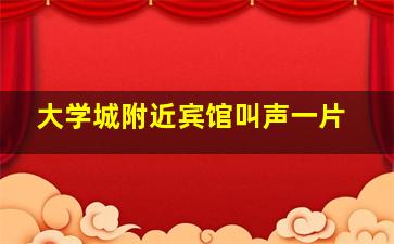 大学城附近宾馆叫声一片