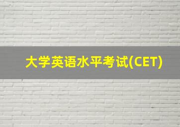 大学英语水平考试(CET)