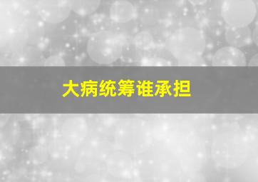 大病统筹谁承担