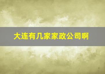 大连有几家家政公司啊