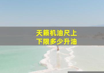 天籁机油尺上下限多少升油