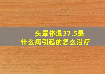 头晕体温37.5是什么病引起的怎么治疗