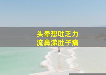 头晕想吐乏力流鼻涕肚子痛