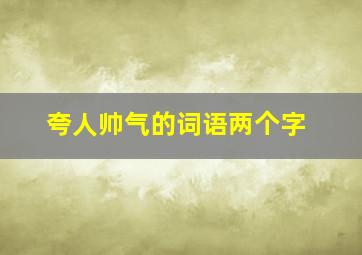 夸人帅气的词语两个字