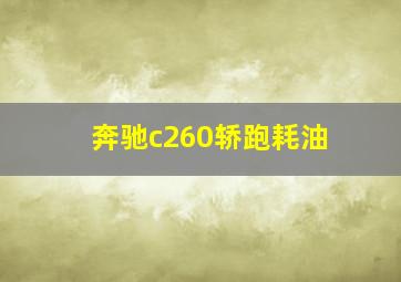 奔驰c260轿跑耗油