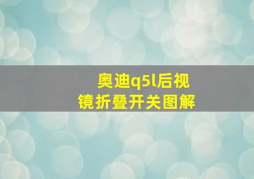 奥迪q5l后视镜折叠开关图解