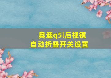 奥迪q5l后视镜自动折叠开关设置