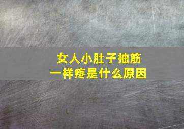 女人小肚子抽筋一样疼是什么原因