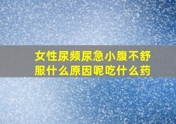 女性尿频尿急小腹不舒服什么原因呢吃什么药