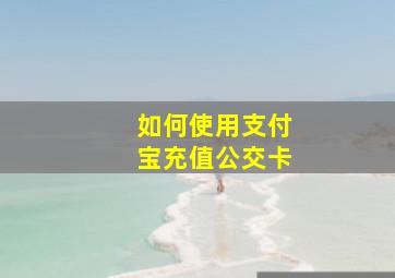 如何使用支付宝充值公交卡