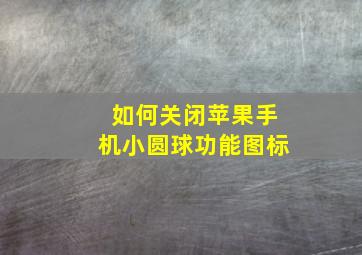 如何关闭苹果手机小圆球功能图标