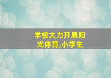 学校大力开展阳光体育,小学生