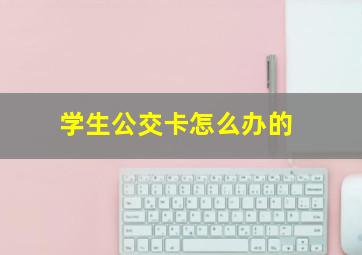 学生公交卡怎么办的