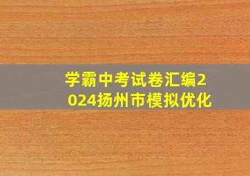 学霸中考试卷汇编2024扬州市模拟优化