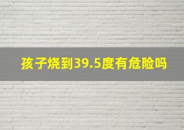 孩子烧到39.5度有危险吗