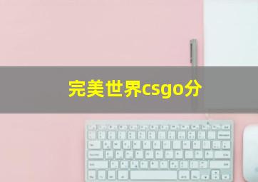 完美世界csgo分