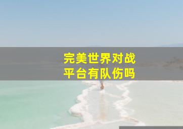 完美世界对战平台有队伤吗