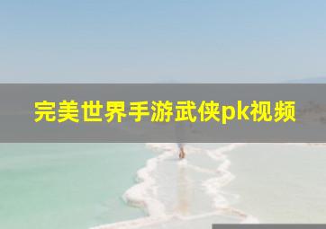 完美世界手游武侠pk视频