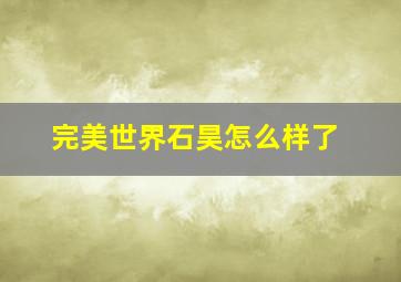 完美世界石昊怎么样了