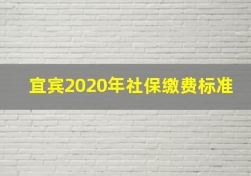 宜宾2020年社保缴费标准