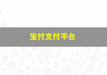 宝付支付平台