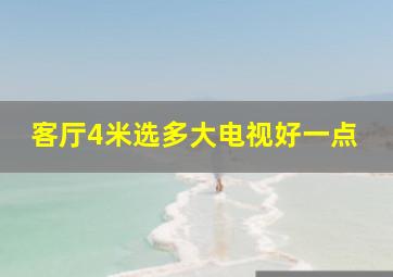 客厅4米选多大电视好一点