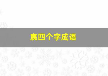 宸四个字成语