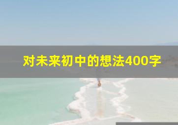 对未来初中的想法400字