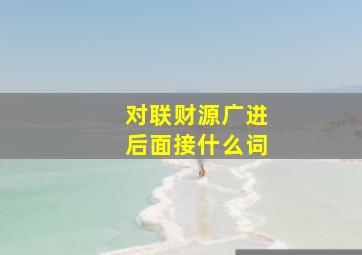 对联财源广进后面接什么词