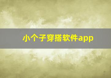 小个子穿搭软件app