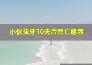 小伙拨牙10天后死亡原因