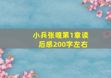 小兵张嘎第1章读后感200字左右