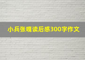 小兵张嘎读后感300字作文