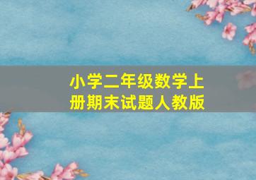 小学二年级数学上册期末试题人教版