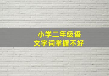 小学二年级语文字词掌握不好