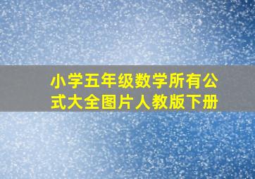 小学五年级数学所有公式大全图片人教版下册