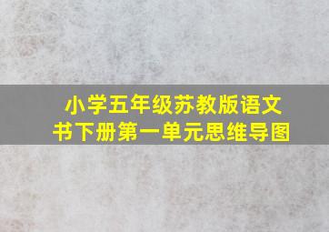 小学五年级苏教版语文书下册第一单元思维导图