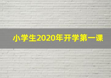 小学生2020年开学第一课