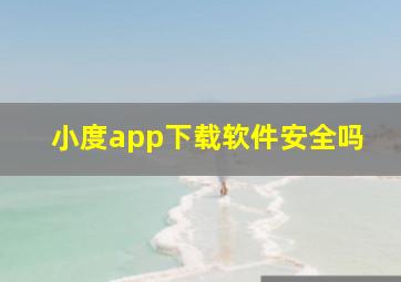 小度app下载软件安全吗