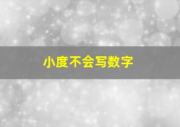 小度不会写数字