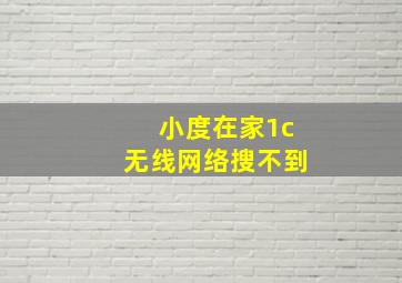 小度在家1c无线网络搜不到