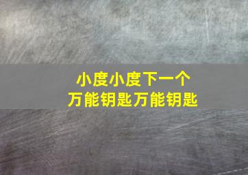 小度小度下一个万能钥匙万能钥匙