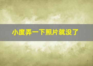 小度弄一下照片就没了