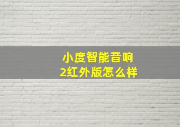 小度智能音响2红外版怎么样